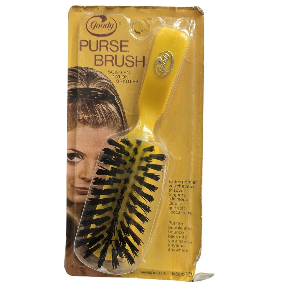🆕️ Vintage Goody 1972 - Classic‎ Styling Brush - Nylon Bristles - Purse Size